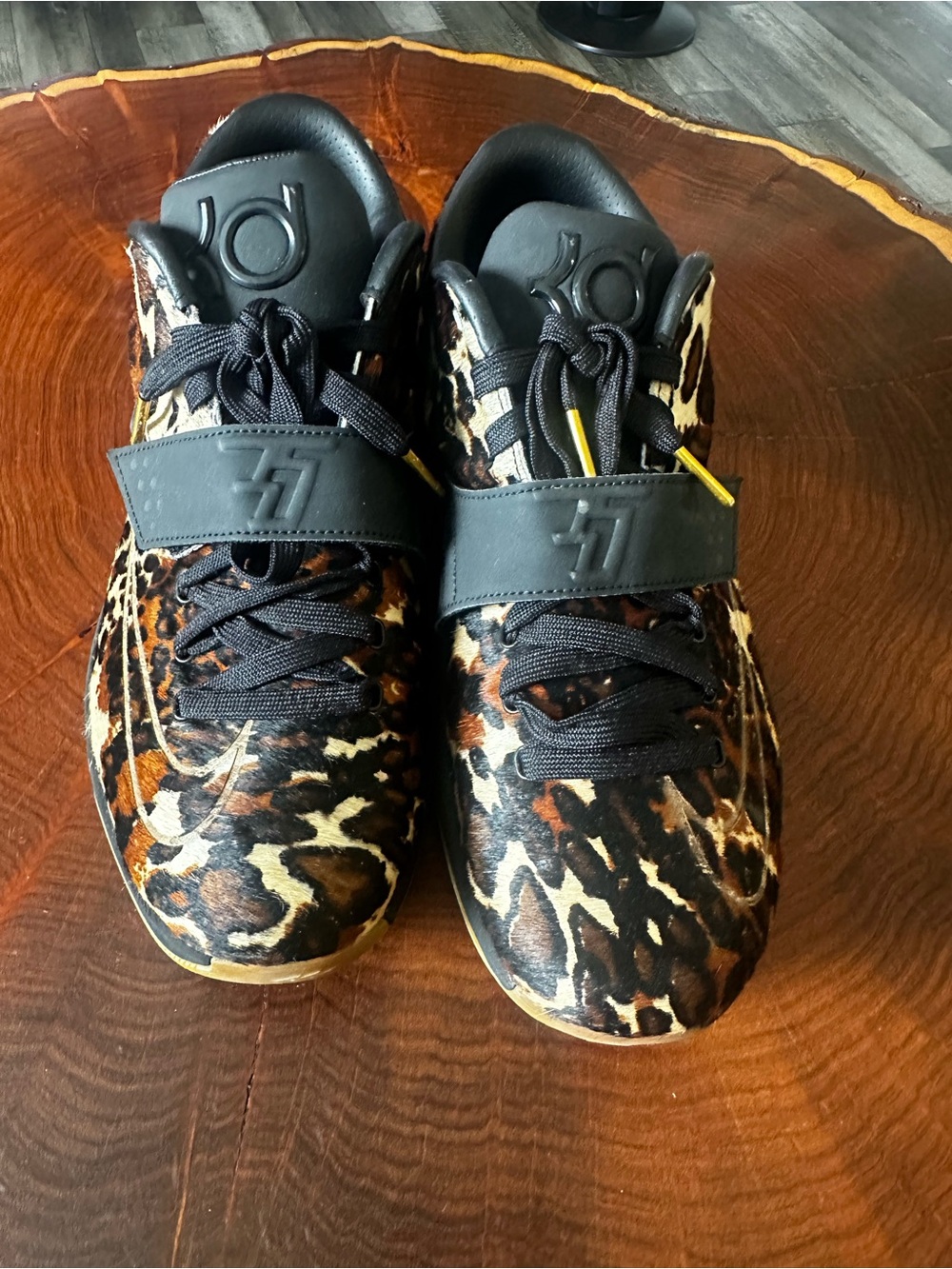 Nike KD Signature Men's Leopard Print Basketball Shoes - Black/Brown/Tan